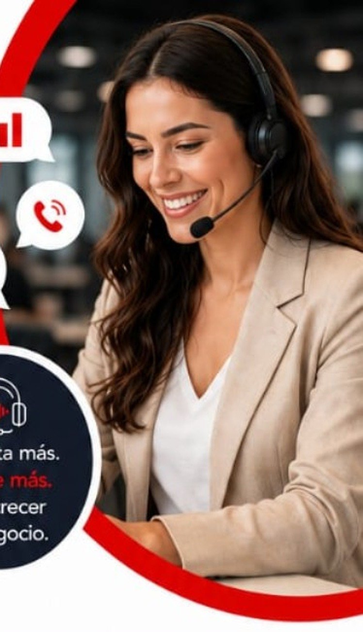 Ejecutiva gestionando llamadas comerciales
